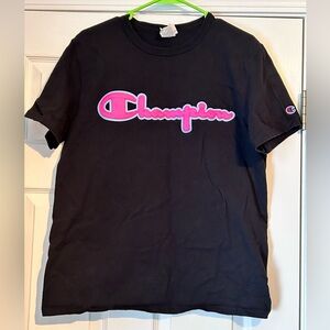 Champion T Shirt Embroidered Logo Medium